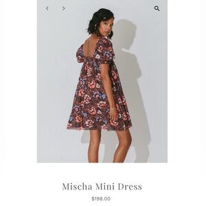 Cleobella Mischa Mini Dress Calista Floral Size Small Preppy Vacation Spring